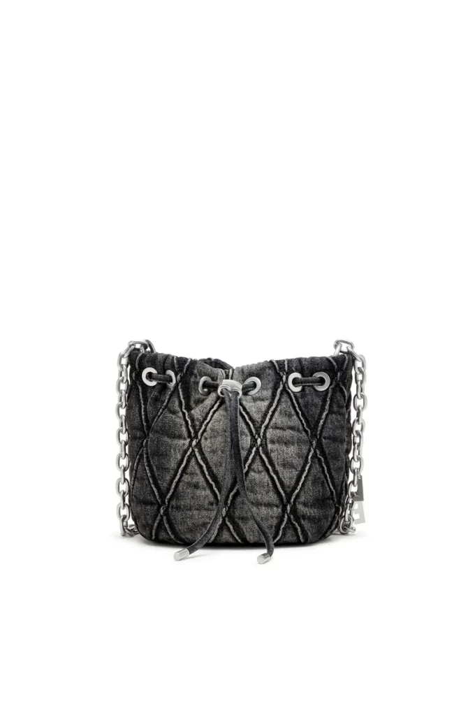 charm-d kova s Charm-D S-Mini kova çanta, işlenmiş kapitone denim