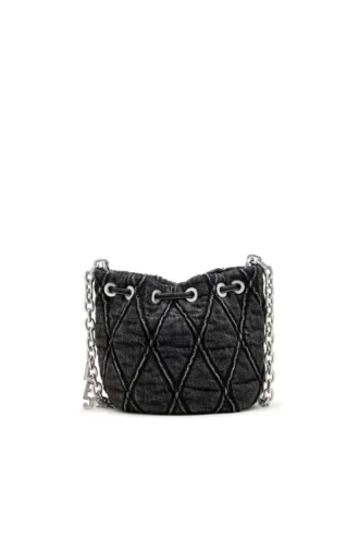 charm-d kova s Charm-D S-Mini kova çanta, işlenmiş kapitone denim