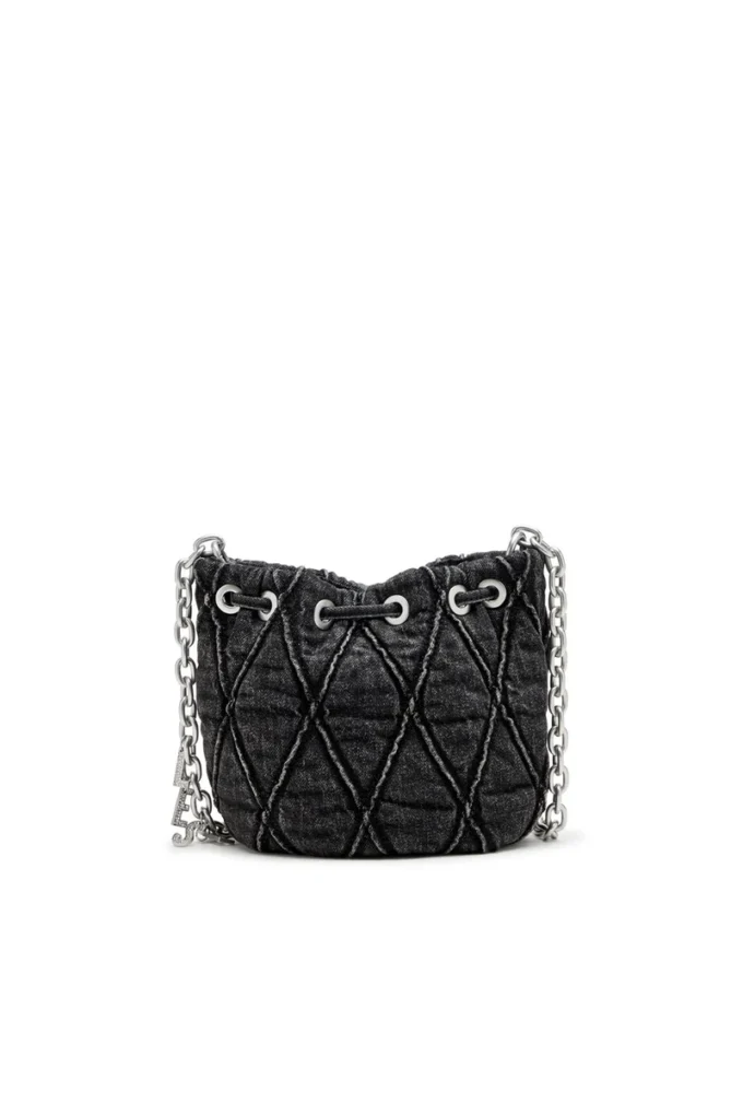 charm-d kova s Charm-D S-Mini kova çanta, işlenmiş kapitone denim