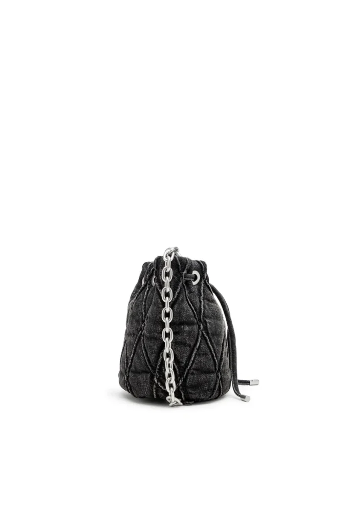 charm-d kova s Charm-D S-Mini kova çanta, işlenmiş kapitone denim