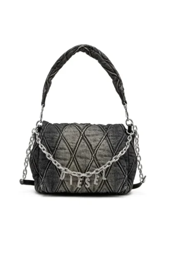 charm-d omuz çantası Charm-D M-Omuz çantası, kapitone denim