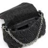 charm-d omuz çantası Charm-D M-Omuz çantası, kapitone denim