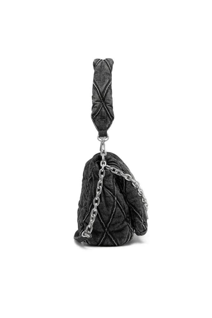 charm-d omuz çantası Charm-D M-Omuz çantası, kapitone denim