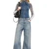 charm-d omuz çantası Charm-D M-Omuz çantası, kapitone denim