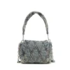 charm-d omuz çantası Charm-D S-Küçük kapitone denim el çantası
