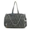 charm-d shopper Argyle kapitone denim Charm-D-Tote çanta