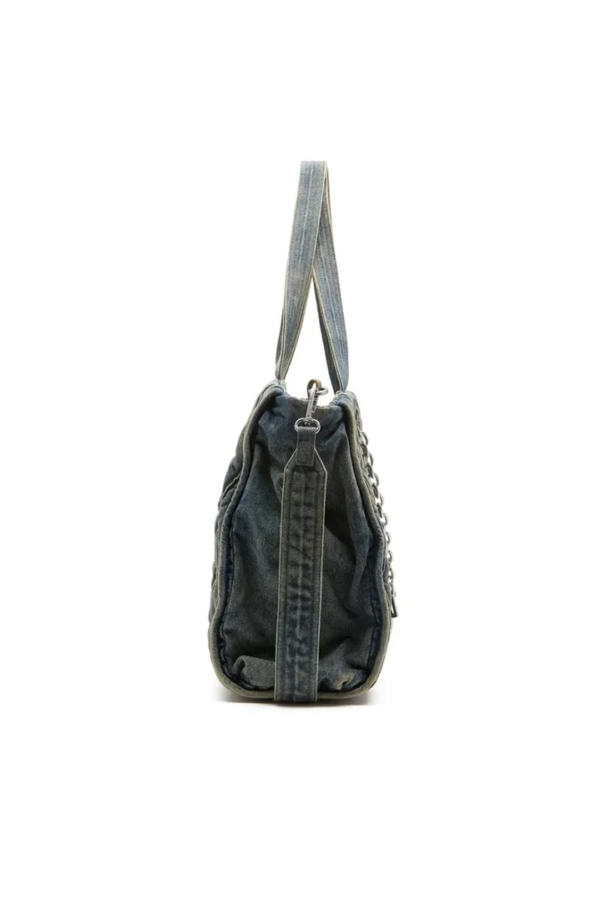 charm-d shopper Argyle kapitone denim Charm-D-Tote çanta