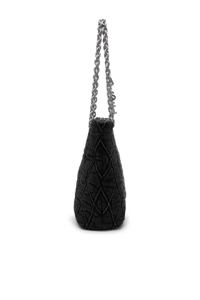 charm-d shopper m Charm-D-Tote çanta, kapitone denim