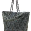 charm-d shopper m Charm-D-Tote çanta, kapitone denim