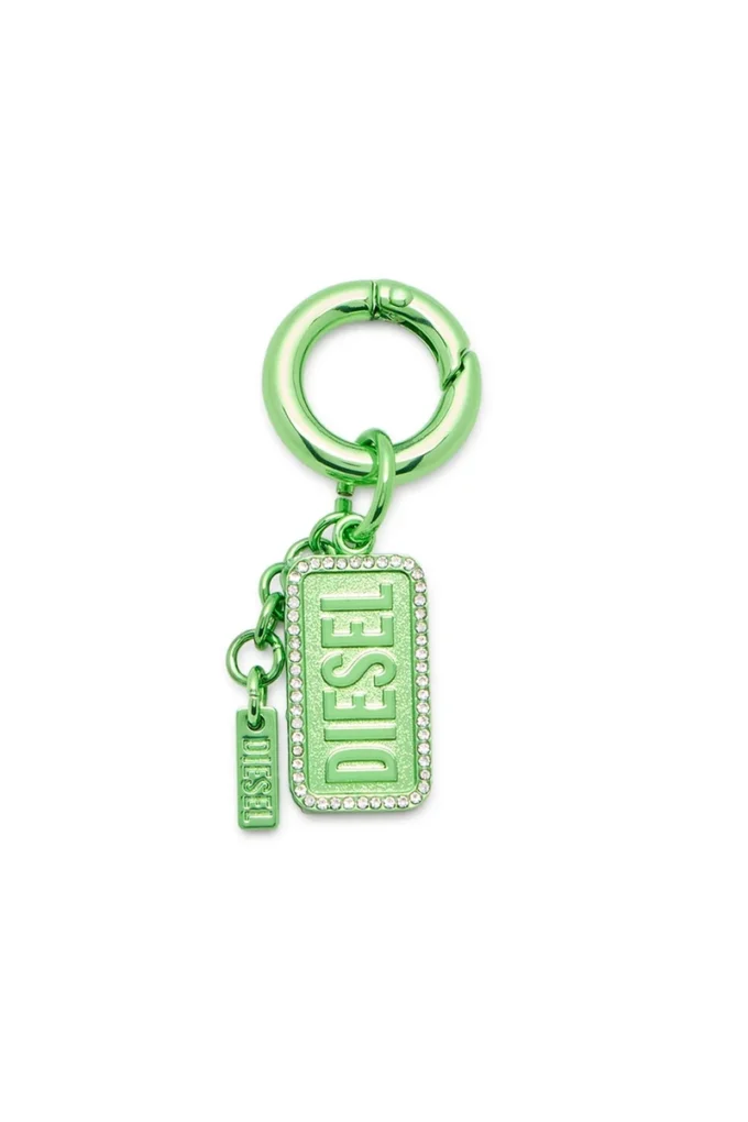 charm-diesel Diesel logolu ve yapay elmaslı metal anahtarlık