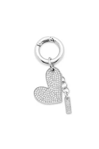 charm-heart Yapay elmaslı metal kalp charm