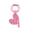 charm-heart Yapay elmaslı metal kalp charm