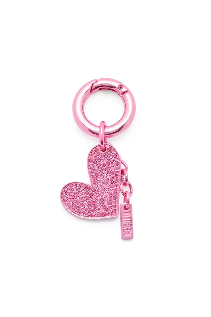 charm-heart Yapay elmaslı metal kalp charm