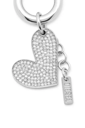 charm-heart Yapay elmaslı metal kalp charm