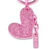 charm-heart Yapay elmaslı metal kalp charm