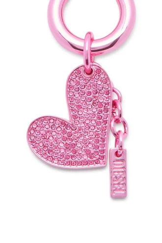 charm-heart Yapay elmaslı metal kalp charm