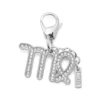 charm virgo Rhinestones ile Metal Başak burcu charm