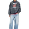 cl-s-boxt-hood-horse At grafiği baskılı kapüşonlu sweatshirt