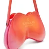 coconut bl_m çanta Lotus desenli Double-D-Glossy omuz çantası