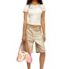 coconut bl_m çanta Lotus desenli Double-D-Glossy omuz çantası