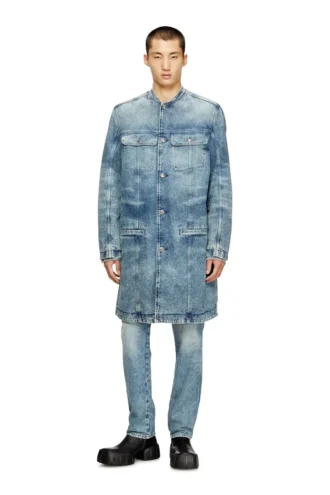 d-aberd-fsh1 Lazerle işlenmiş pamuk-kenevir denim ceket