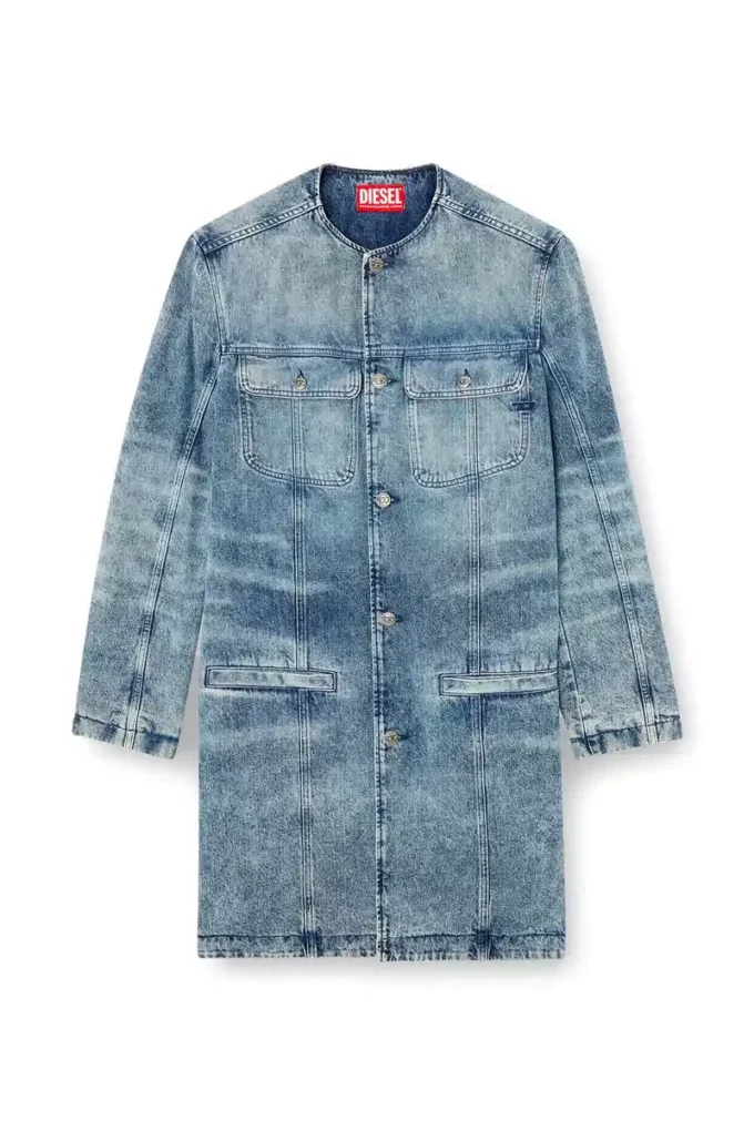 d-aberd-fsh1 Lazerle işlenmiş pamuk-kenevir denim ceket