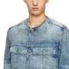 d-aberd-fsh1 Lazerle işlenmiş pamuk-kenevir denim ceket