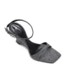 d-amber sandalet topuk Lurex kumaştan D-Amber-Wedge sandaletler