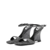 d-amber sandalet topuk Lurex kumaştan D-Amber-Wedge sandaletler