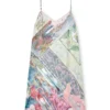 d-aria Heraldik desenli viskon slip elbise