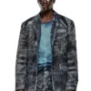 d-bla-dev-fse İnce çizgili devoré denim blazer