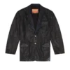 d-bla-fse Craquelé kaplamalı denim blazer