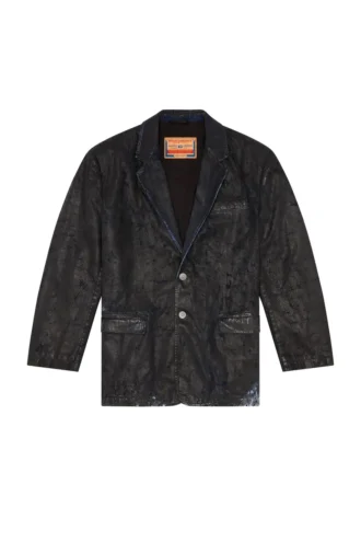 d-bla-fse Craquelé kaplamalı denim blazer