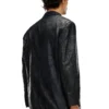 d-bla-fse Craquelé kaplamalı denim blazer