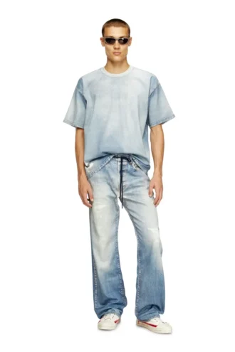 d-box jogg T-shirt, baskılı ağartma efekti JoggJeans