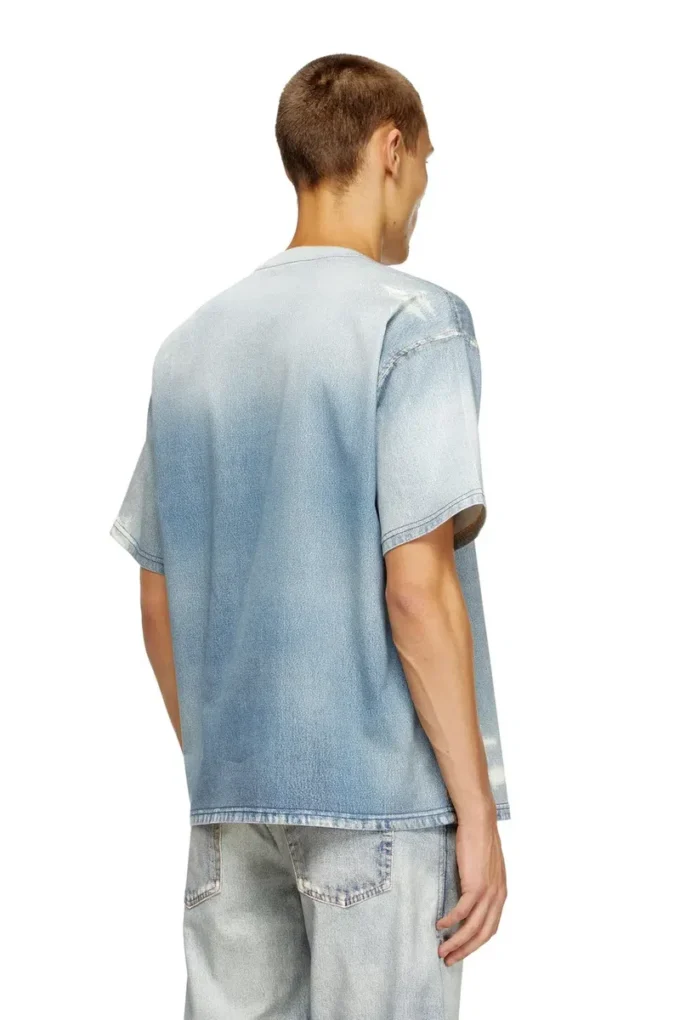 d-box jogg T-shirt, baskılı ağartma efekti JoggJeans