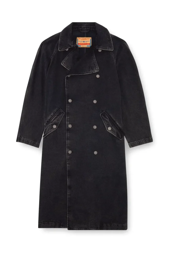 d-delirious-d Temiz yıkamalı denim trençkot