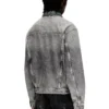 d-denver-s Tonlu deri süslemeli denim trucker ceket