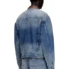 d-denver-s1 Kontrast deri süslemeli denim trucker ceket