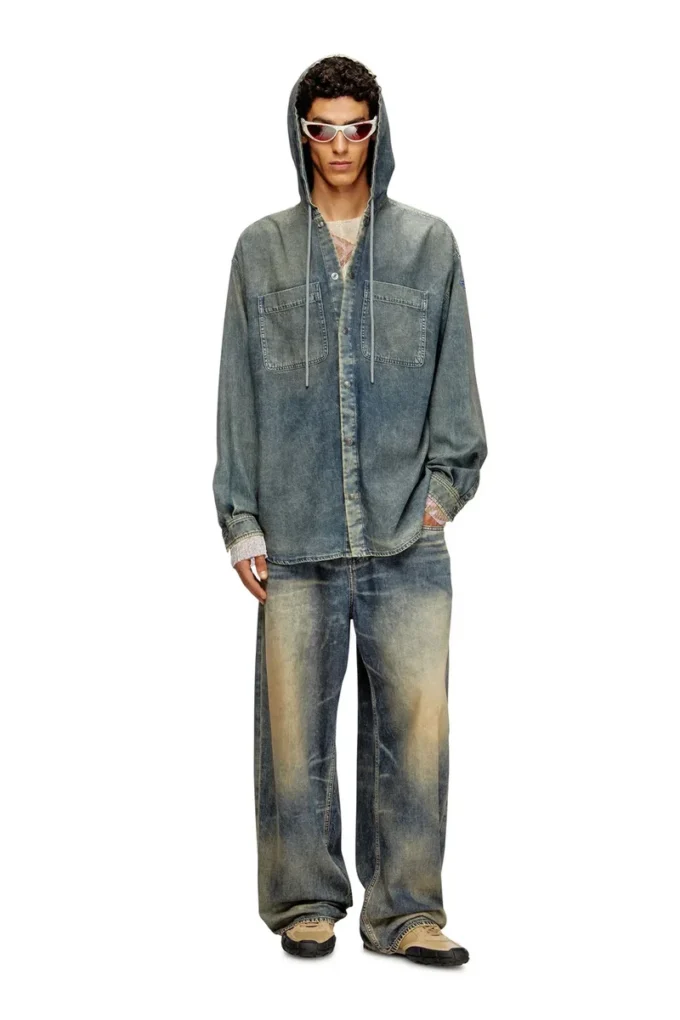 d-dewny-hood-s2 Mermer desenli kaplamalı denim overshirt