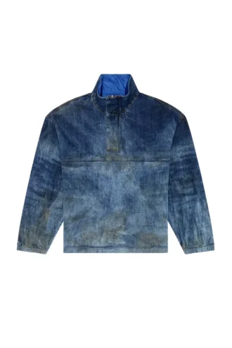 d-flow-fse Kir efekti denim pullover ceket