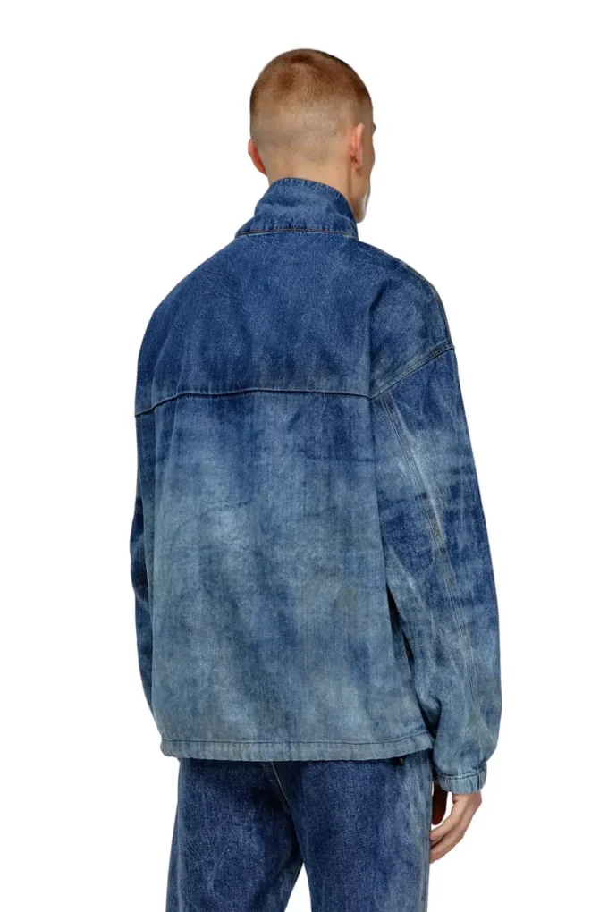 d-flow-fse Kir efekti denim pullover ceket