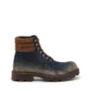 d-hammer bağcıklı D-Hammer-Combat botları, denim ve süet