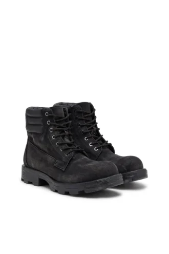 d-hammer bağcıklı D-Hammer-Denim ve deri combat botlar
