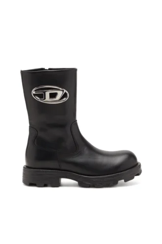 d-hammer bkr d w Parlak deri D-Hammer-Biker botlar