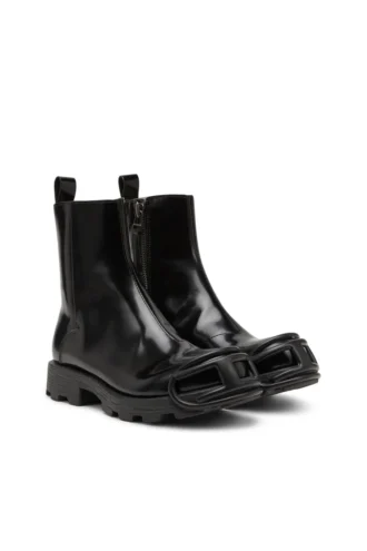 d-hammer bt zip d Oval D burunlu D-Hammer-Leather Chelsea botlar