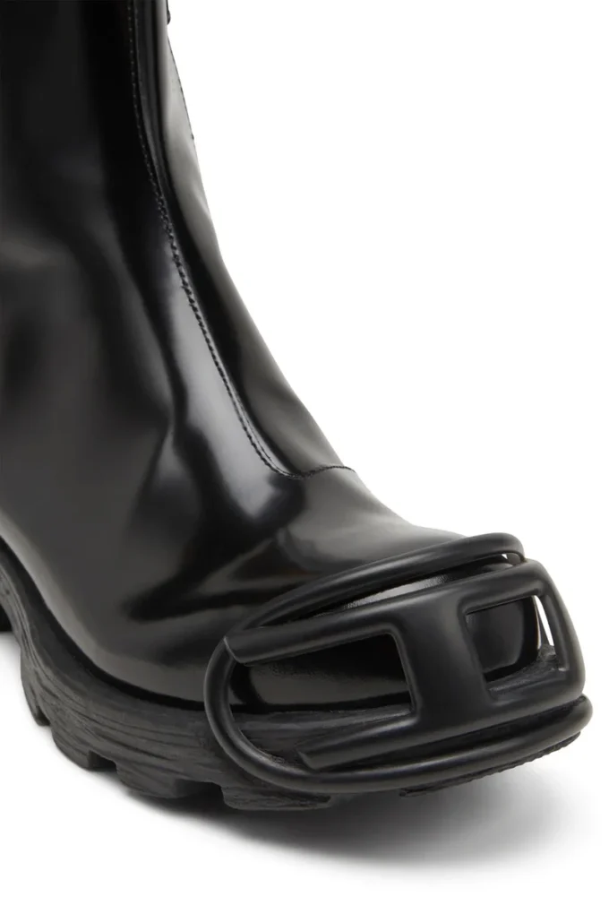 d-hammer bt zip d Oval D burunlu D-Hammer-Leather Chelsea botlar