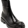 d-hammer bt zip d Oval D burunlu D-Hammer-Leather Chelsea botlar