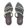 d-havanna kittie D-Havanna Kittie-Yırtık-denim kristalli terlikler