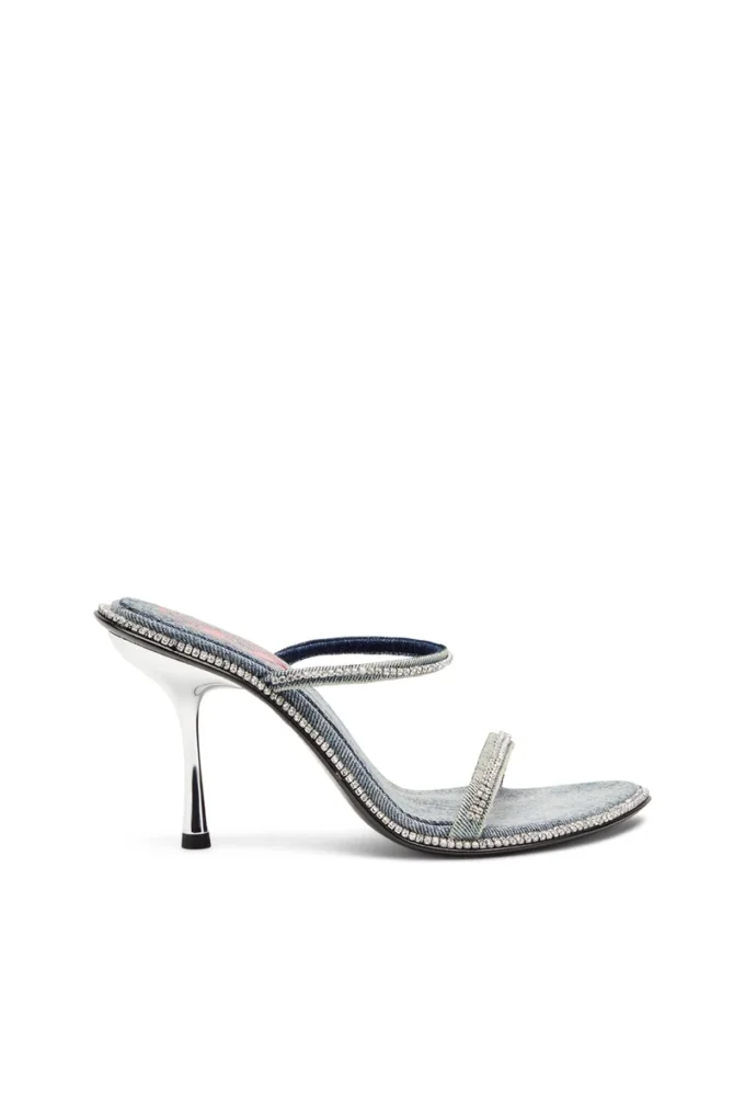 d-havanna sdl D-Havanna-Kristalli denim topuklu terlik